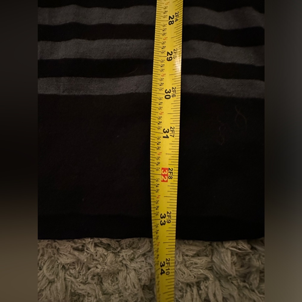 TSE black and gray striped knit dress size small - Picture 2 of 7